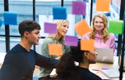 A team work in a meeting room