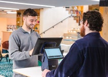 Startups staff members test the Epos Now terminal