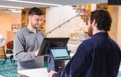 Startups staff members test the Epos Now terminal