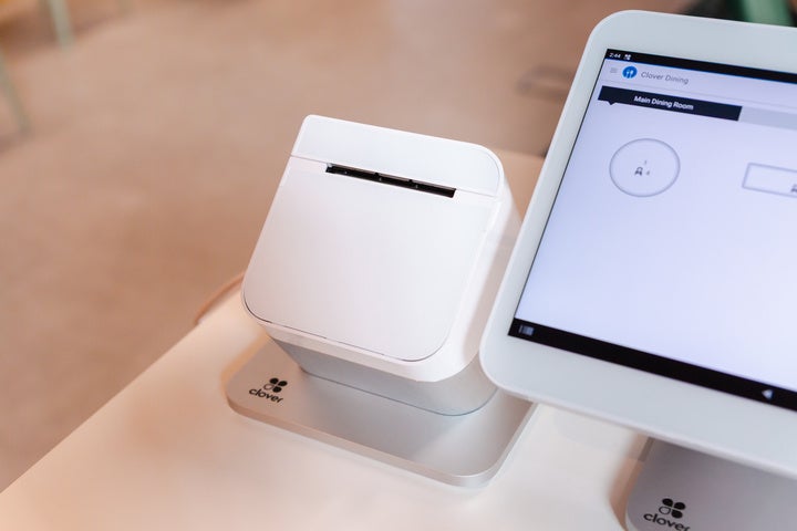 Close-up of the Clover printer