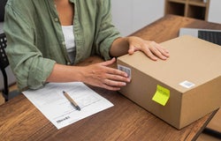 Customer organising a return