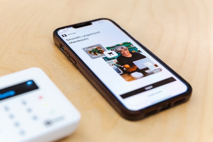 A close-up of the SumUp app