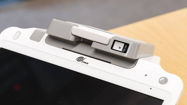 Close-up of the takepayments POS hardware