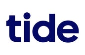 tide logo in navy blue