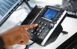 Close up of VoIP phone