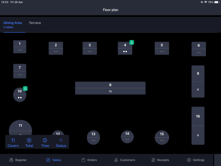 Screenshot of the Lightspeed floor plan tool