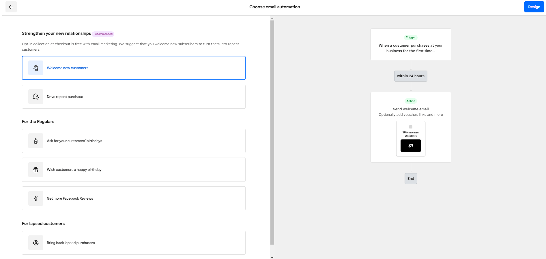 Screenshot of the marketing tools in Square for Retail POS